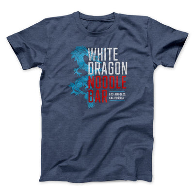 White Dragon Noodle Bar Men/Unisex T-Shirt Heather Navy | Funny Shirt from Famous In Real Life