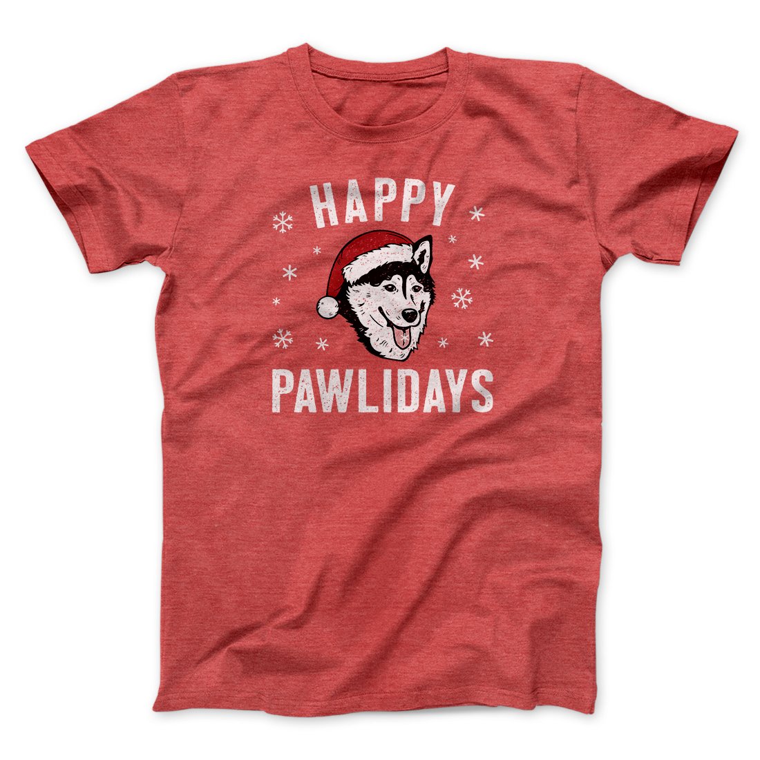Happy Pawlidays Men/Unisex T-Shirt | Funny Shirt from Famous In Real Life