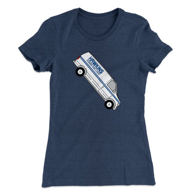 Hawkins Power and Light Van Women's T-Shirt Indigo | Funny Shirt from Famous In Real Life