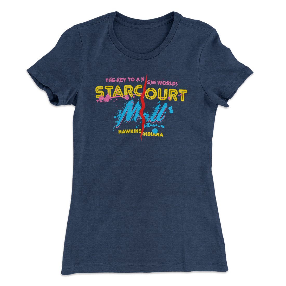 Starcourt Mall Women's T-Shirt Indigo | Funny Shirt from Famous In Real Life