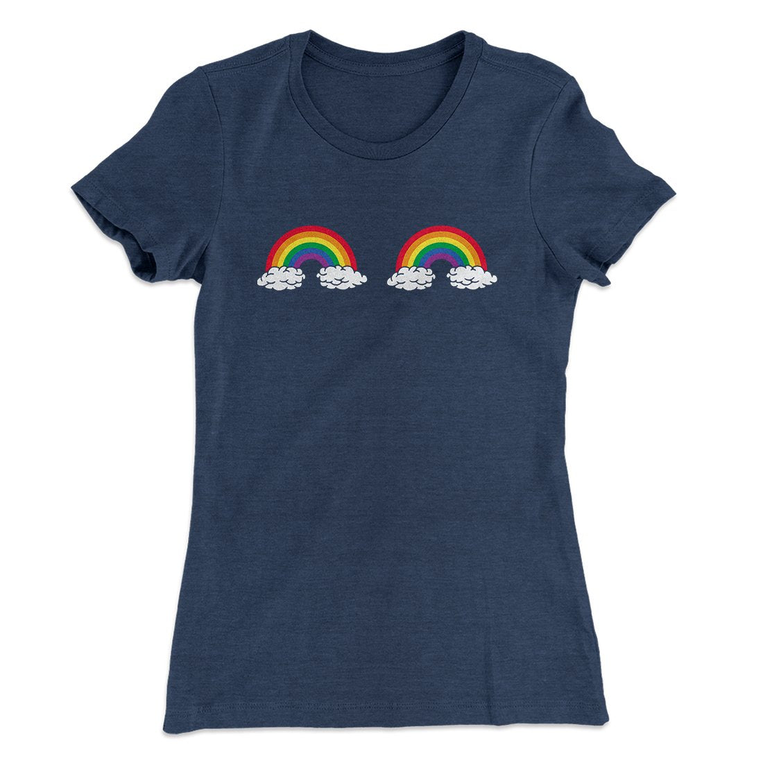 Rainbow Bra Women's T-Shirt Indigo | Funny Shirt from Famous In Real Life