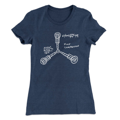 Flux Capacitor Women's T-Shirt Indigo | Funny Shirt from Famous In Real Life