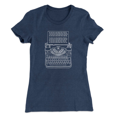 All Work and No Play Women's T-Shirt Indigo | Funny Shirt from Famous In Real Life