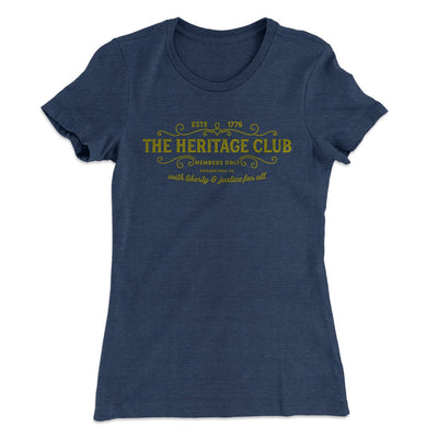 The Heritage Club Women's T-Shirt Indigo | Funny Shirt from Famous In Real Life