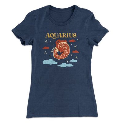 Aquarius Women's T-Shirt Indigo | Funny Shirt from Famous In Real Life