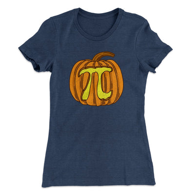 Pumpkin Pi Funny Thanksgiving Women's T-Shirt Indigo | Funny Shirt from Famous In Real Life