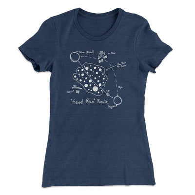 Kessel Run Directions Women's T-Shirt Indigo | Funny Shirt from Famous In Real Life