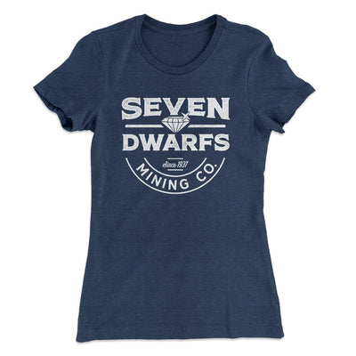 Seven Dwarfs Mining Co. Women's T-Shirt Indigo | Funny Shirt from Famous In Real Life