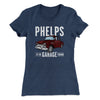 Phelps Garage Women's T-Shirt Indigo | Funny Shirt from Famous In Real Life