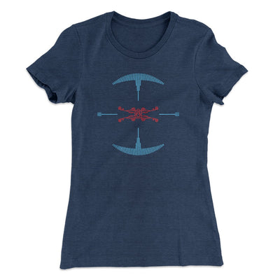 Fighter Target Women's T-Shirt Indigo | Funny Shirt from Famous In Real Life