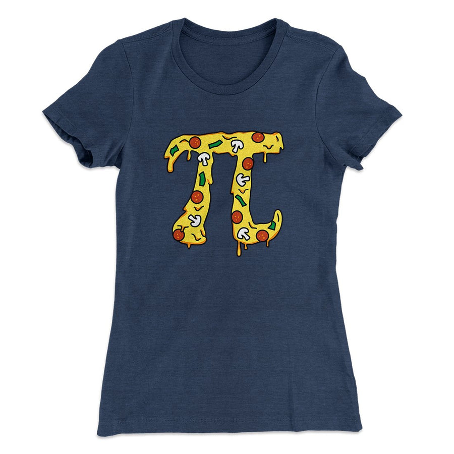 Pizza Pi Women's T-Shirt Indigo | Funny Shirt from Famous In Real Life