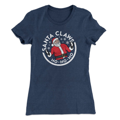 Santa Claws Women's T-Shirt Indigo | Funny Shirt from Famous In Real Life