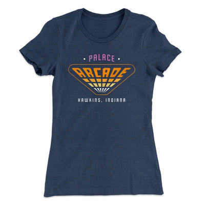 Palace Arcade Women's T-Shirt Indigo | Funny Shirt from Famous In Real Life