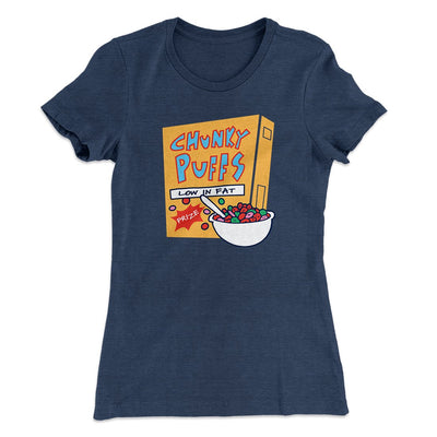 Chunky Puffs Cereal Women's T-Shirt Indigo | Funny Shirt from Famous In Real Life