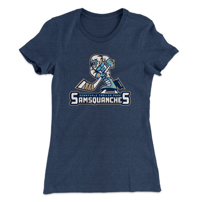 Sunnyvale Samsquanches Women's T-Shirt Indigo | Funny Shirt from Famous In Real Life