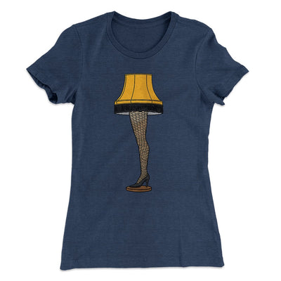 Leg Lamp Women's T-Shirt Indigo | Funny Shirt from Famous In Real Life
