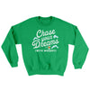 Chase Your Dreams With Whiskey Ugly Sweater Irish Green | Funny Shirt from Famous In Real Life