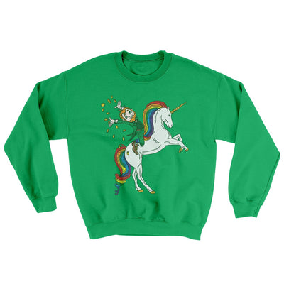 Leprechaun Unicorn Jockey Ugly Sweater Irish Green | Funny Shirt from Famous In Real Life