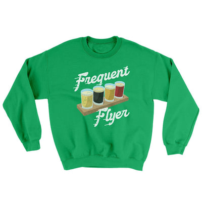 Frequent Flyer Ugly Sweater Irish Green | Funny Shirt from Famous In Real Life