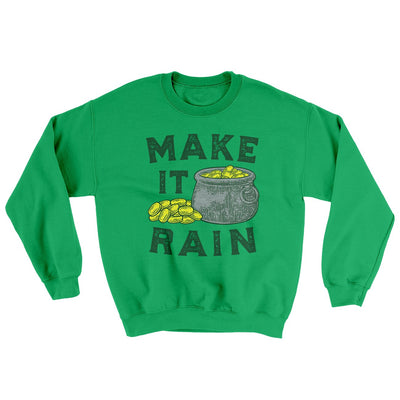 Make it Rain Ugly Sweater Irish Green | Funny Shirt from Famous In Real Life