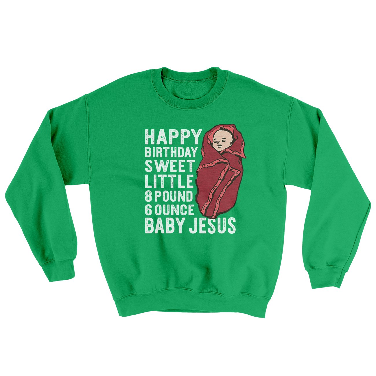 Happy Birthday Baby Jesus Funny Movie Men/Unisex Ugly Sweater | Funny Shirt from Famous In Real Life
