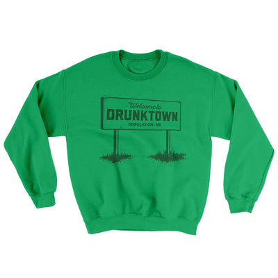 Welcome to Drunktown Ugly Sweater Irish Green | Funny Shirt from Famous In Real Life