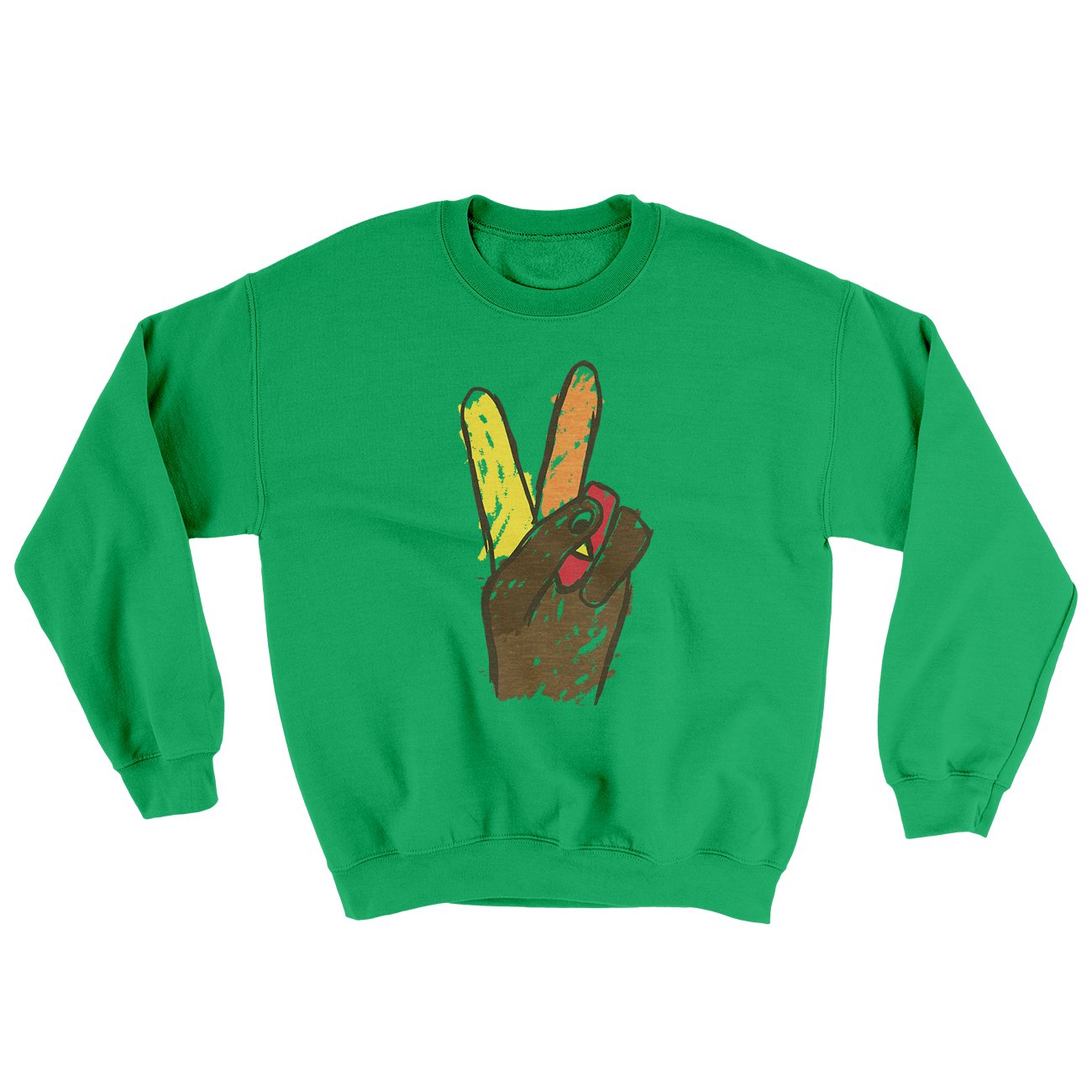 Peace Sign Hand Turkey Ugly Sweater | Funny Shirt from Famous In Real Life