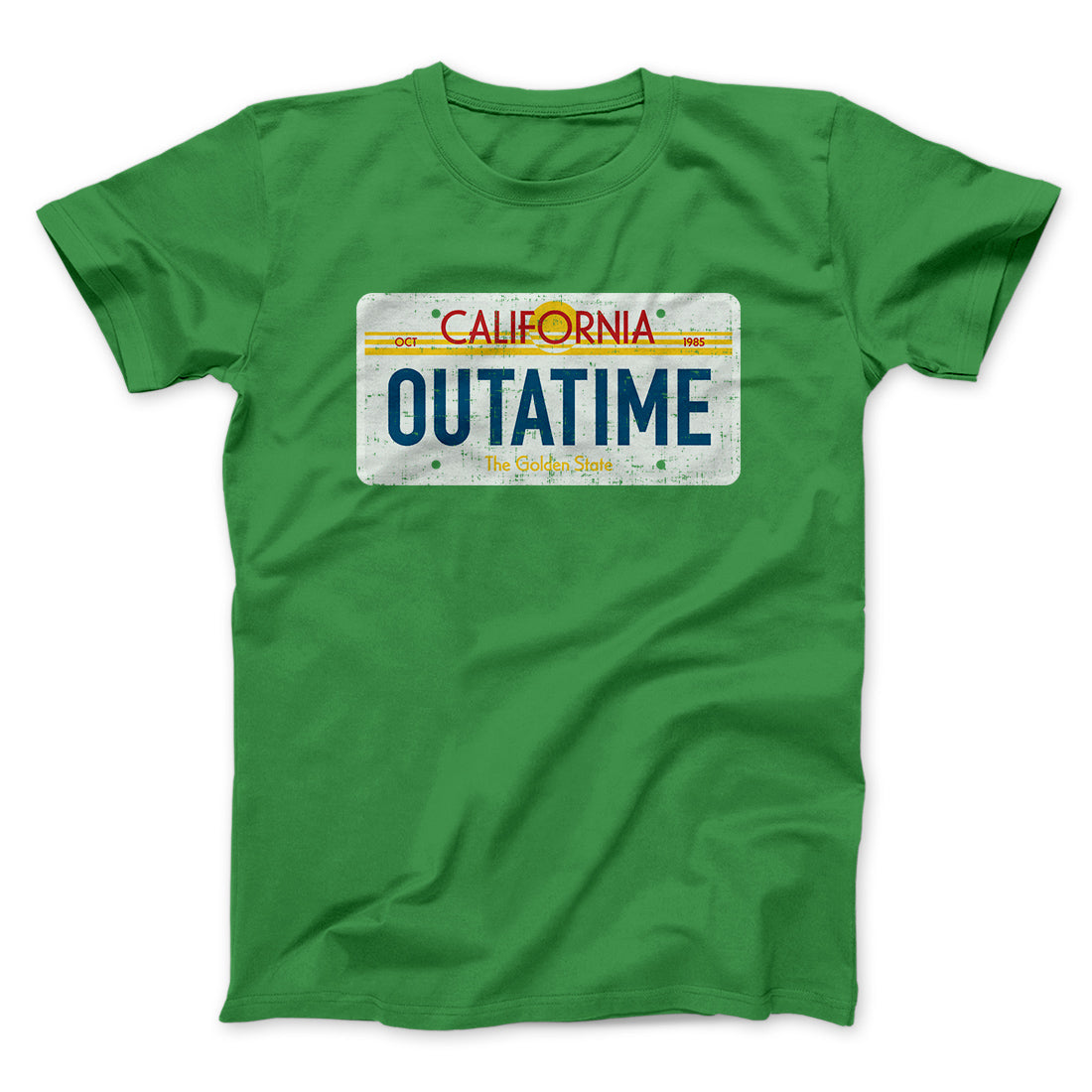 Outatime License Plate Funny Movie Men/Unisex T-Shirt | Funny Shirt from Famous In Real Life