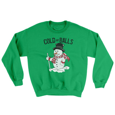 Cold As Balls Ugly Sweater Irish Green | Funny Shirt from Famous In Real Life