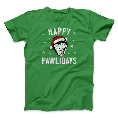 Happy Pawlidays Men/Unisex T-Shirt Kelly | Funny Shirt from Famous In Real Life