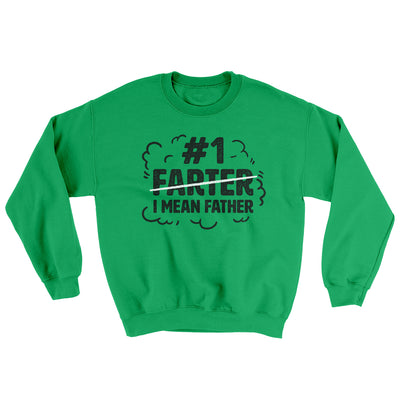 #1 Farter I Mean Father Ugly Sweater Irish Green | Funny Shirt from Famous In Real Life