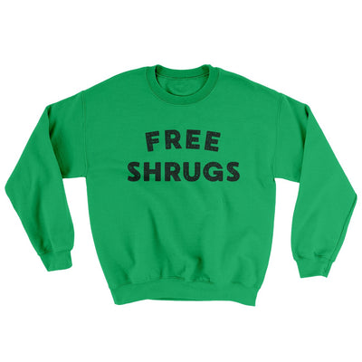 Free Shrugs Ugly Sweater Irish Green | Funny Shirt from Famous In Real Life