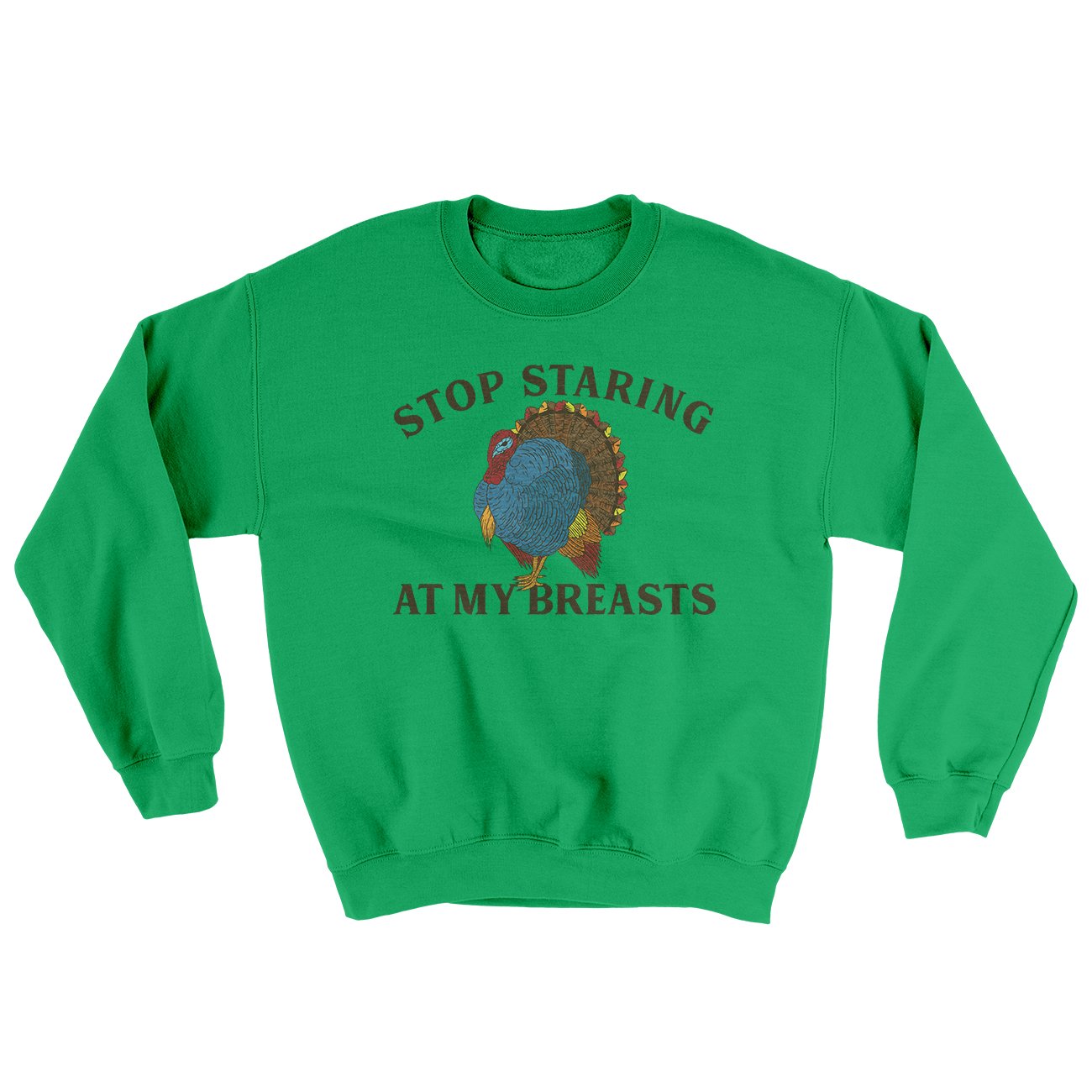 Stop Staring At My Breasts Ugly Sweater | Funny Shirt from Famous In Real Life