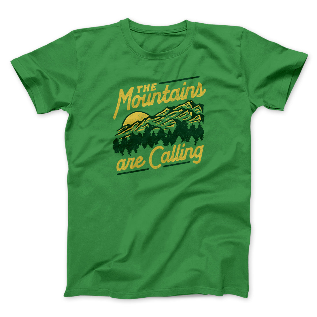 The Mountains Are Calling Men/Unisex T-Shirt | Funny Shirt from Famous In Real Life