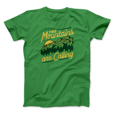 The Mountains Are Calling Men/Unisex T-Shirt Kelly | Funny Shirt from Famous In Real Life