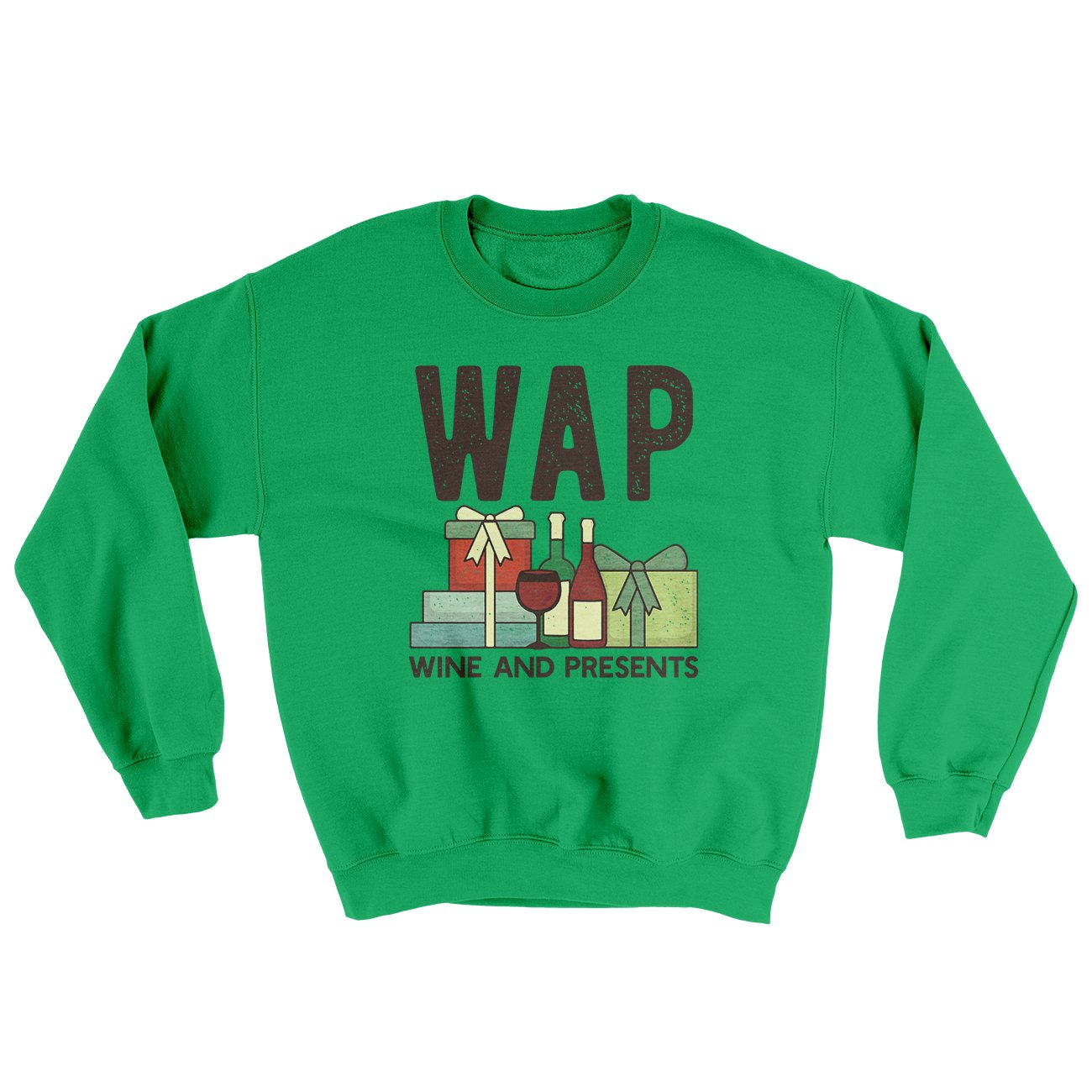 WAP- Wine & Presents Ugly Sweater | Funny Shirt from Famous In Real Life