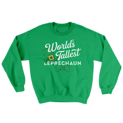 World's Tallest Leprechaun Ugly Sweater Irish Green | Funny Shirt from Famous In Real Life