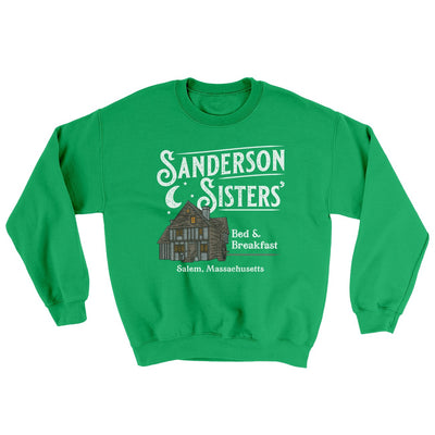 Sanderson Sisters' Bed & Breakfast Ugly Sweater Irish Green | Funny Shirt from Famous In Real Life