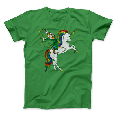 Leprechaun Unicorn Jockey Men/Unisex T-Shirt Kelly | Funny Shirt from Famous In Real Life