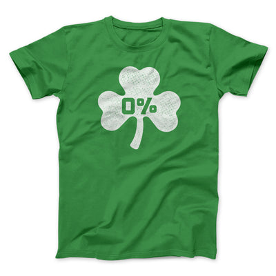 0% Irish Men/Unisex T-Shirt Kelly | Funny Shirt from Famous In Real Life