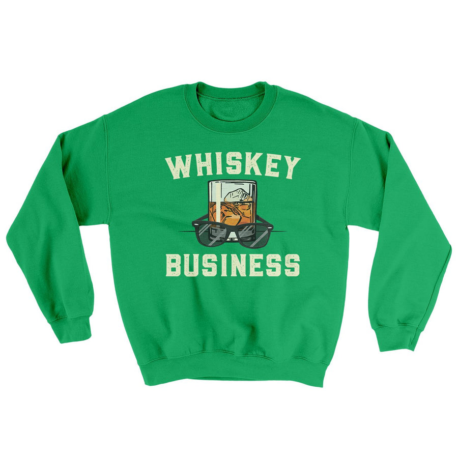 Whiskey Business Ugly Sweater Irish Green | Funny Shirt from Famous In Real Life
