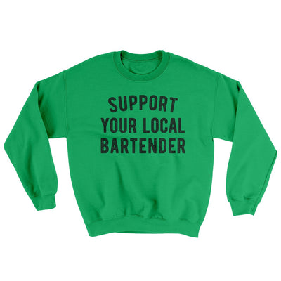 Support Your Local Bartender Ugly Sweater Irish Green | Funny Shirt from Famous In Real Life