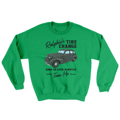 Ralphie's Tire Change Ugly Sweater Irish Green | Funny Shirt from Famous In Real Life
