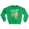 My Blood Type Is IPA Ugly Sweater Irish Green | Funny Shirt from Famous In Real Life