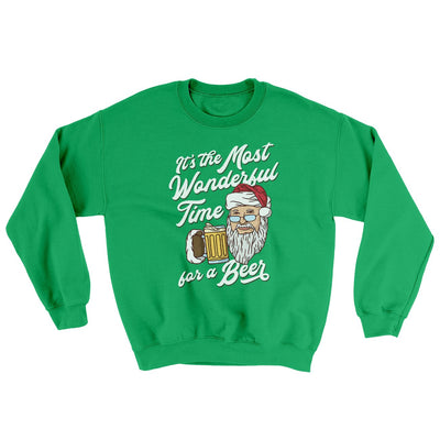 It's The Most Wonderful Time For A Beer Ugly Sweater Irish Green | Funny Shirt from Famous In Real Life