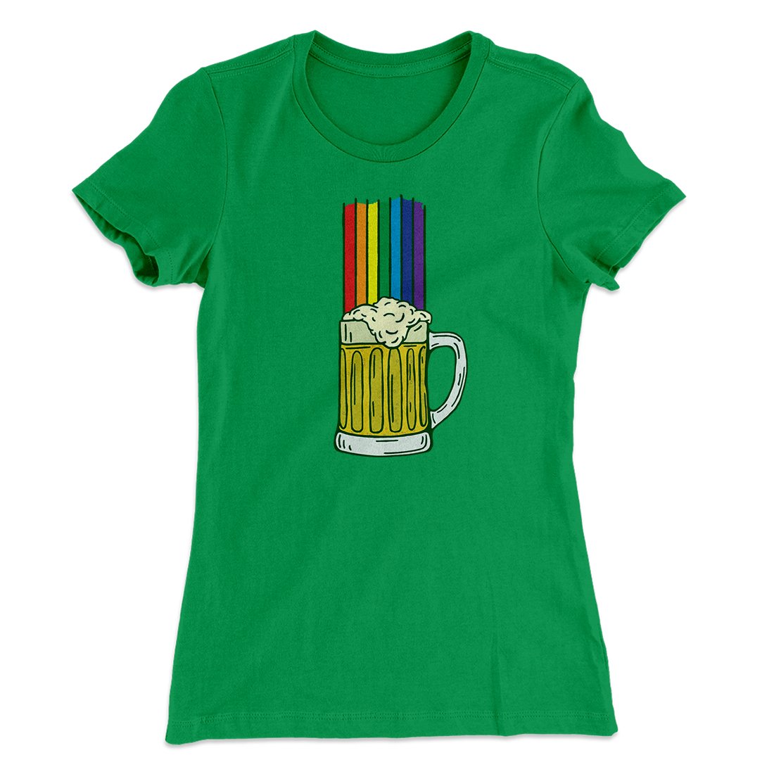 Beer Rainbow Women's T-Shirt | Funny Shirt from Famous In Real Life