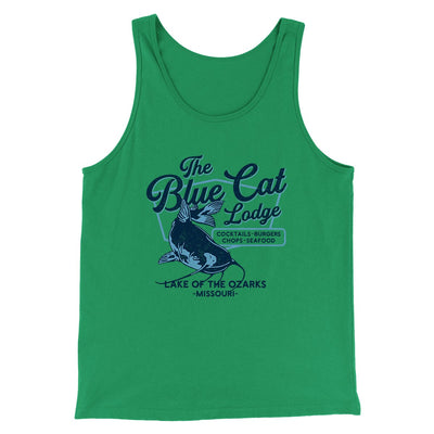 Blue Cat Lodge Men/Unisex Tank Top Kelly | Funny Shirt from Famous In Real Life