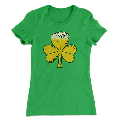 Beer Shamrock Women's T-Shirt Kelly Green | Funny Shirt from Famous In Real Life