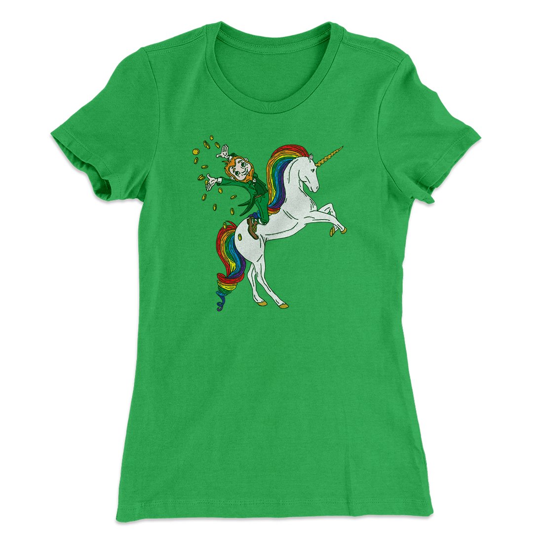 Leprechaun Unicorn Jockey Women's T-Shirt | Funny Shirt from Famous In Real Life