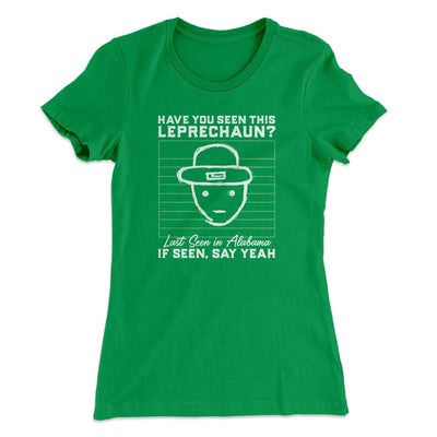 Alabama Leprechaun Amateur Sketch Women's T-Shirt Kelly Green | Funny Shirt from Famous In Real Life